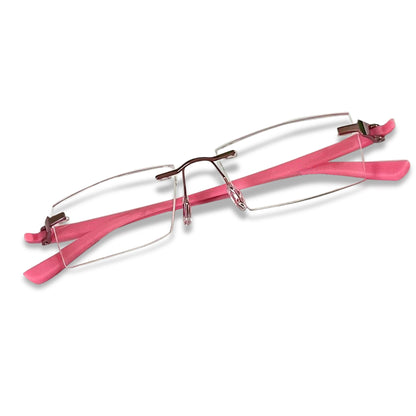 REDEX RECTUNGLAR UNISEX PINK COLOR RIMLESS FRAME