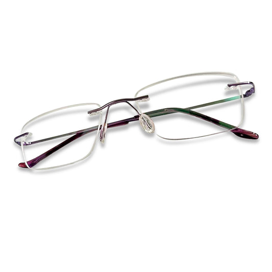REDEX RECTUNGLAR UNISEX PURPLE COLOR RIMLESS FRAME
