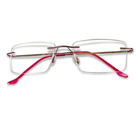 REDEX RECTUNGLAR UNISEX PINK COLOR RIMLESS FRAME