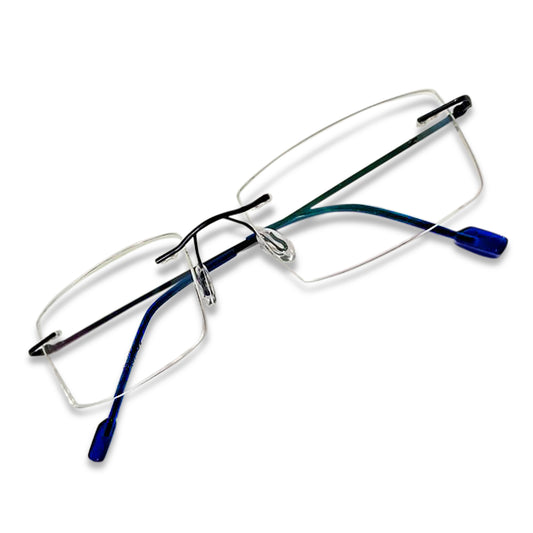 REDEX RECTUNGLAR UNISEX BLUE COLOR RIMLESS FRAME