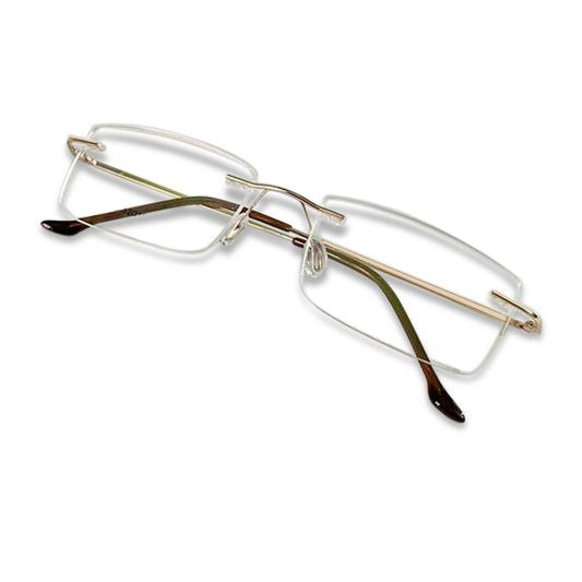 REDEX RECTUNGLAR UNISEX GOLDEN COLOR RIMLESS FRAME