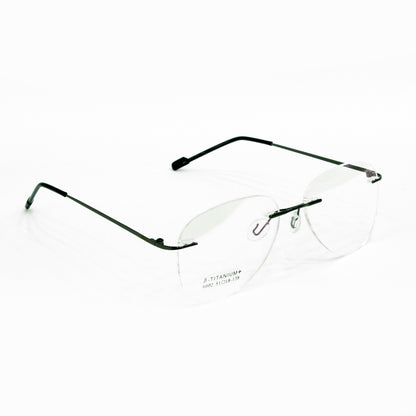 Rimless Aviator Anti Glare & Blue Cut Computer Glass For Men & Women (55 mm)