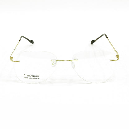 Rimless Aviator Anti Glare & Blue Cut Computer Glass For Men & Women (55 mm)