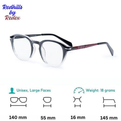 REDEX ROUNDUNISEX BLACK & WHITE COLOR FULL FRAME