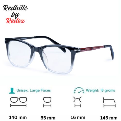 REDEX RECTANGLE UNISEX BLACK & WHITE COLOR FULL FRAME