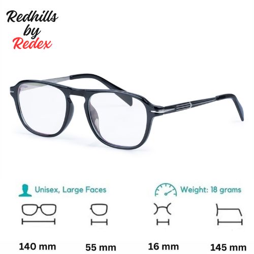 REDEX SQUARE UNISEX BLACK COLOR FULL FRAME