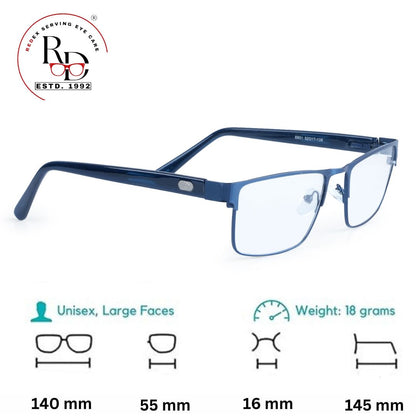 REDEX RECTUNGLAR UNISEX BLUE COLOR FULL FRAME