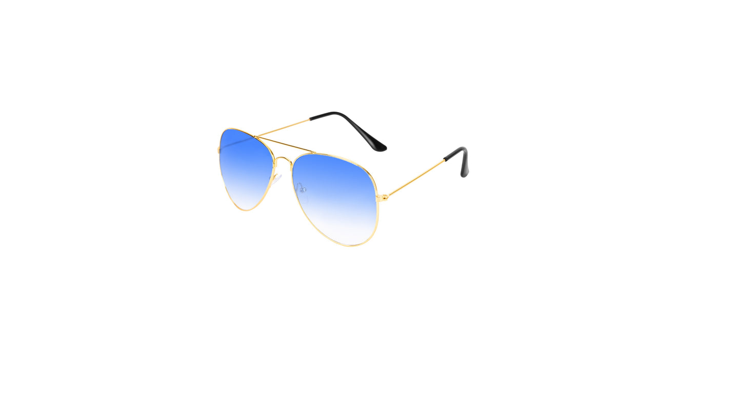 REDEX STYLISH AVIATOR  UNISEX GOLDEN  BLUE  COLOR SUNGLASS