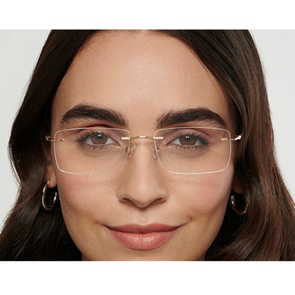 Rimless Big  Square Anti Glare & Blue Cut Computer Glass