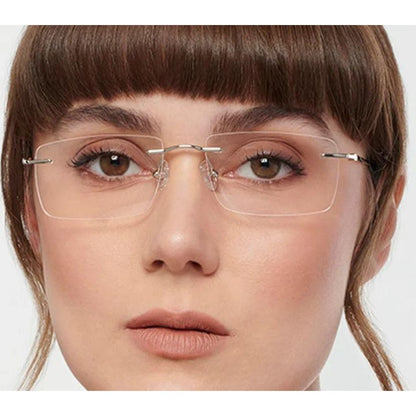 Redex  Bluecut Reading Big Square Rimless Glass For Unisex